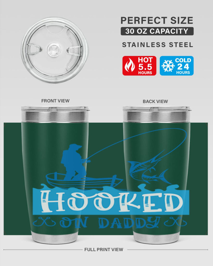 hooked on daddy 218#- fishing- Tumbler