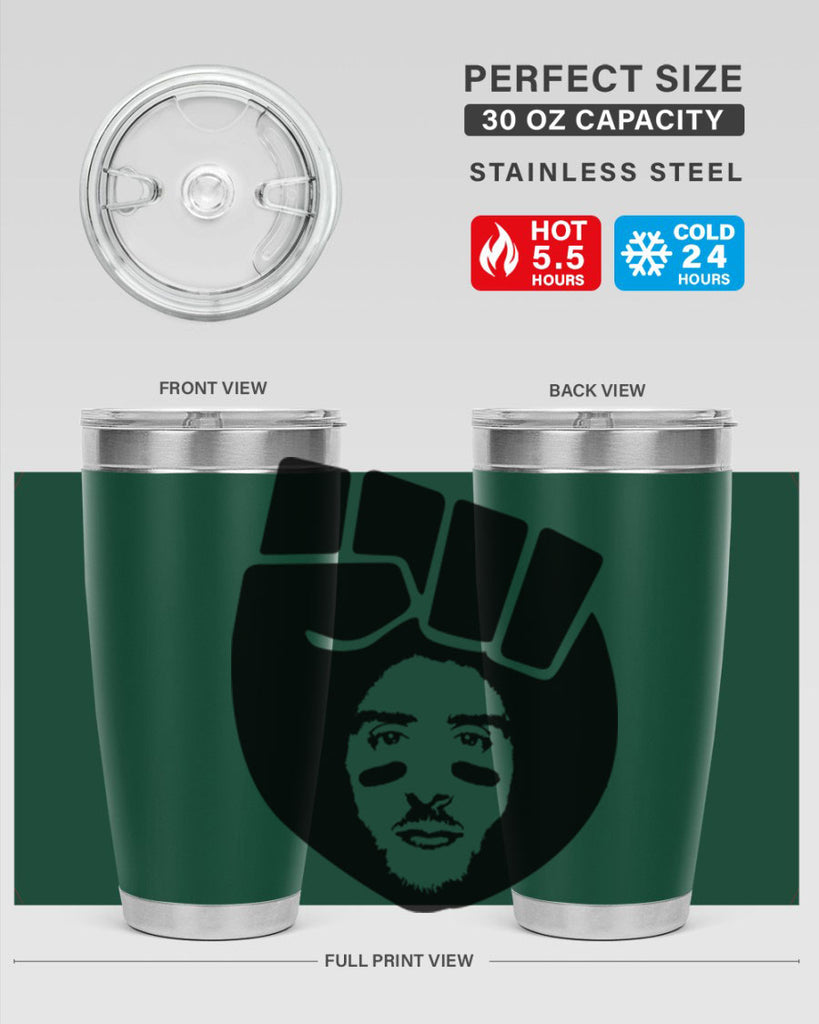 kaepernick fist hair 22#- black men - boys- tumbler