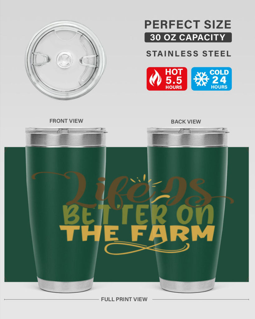 life is better on the farm 5#- farming and gardening- Tumbler