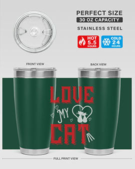 love my cat Style 67#- cat- Tumbler