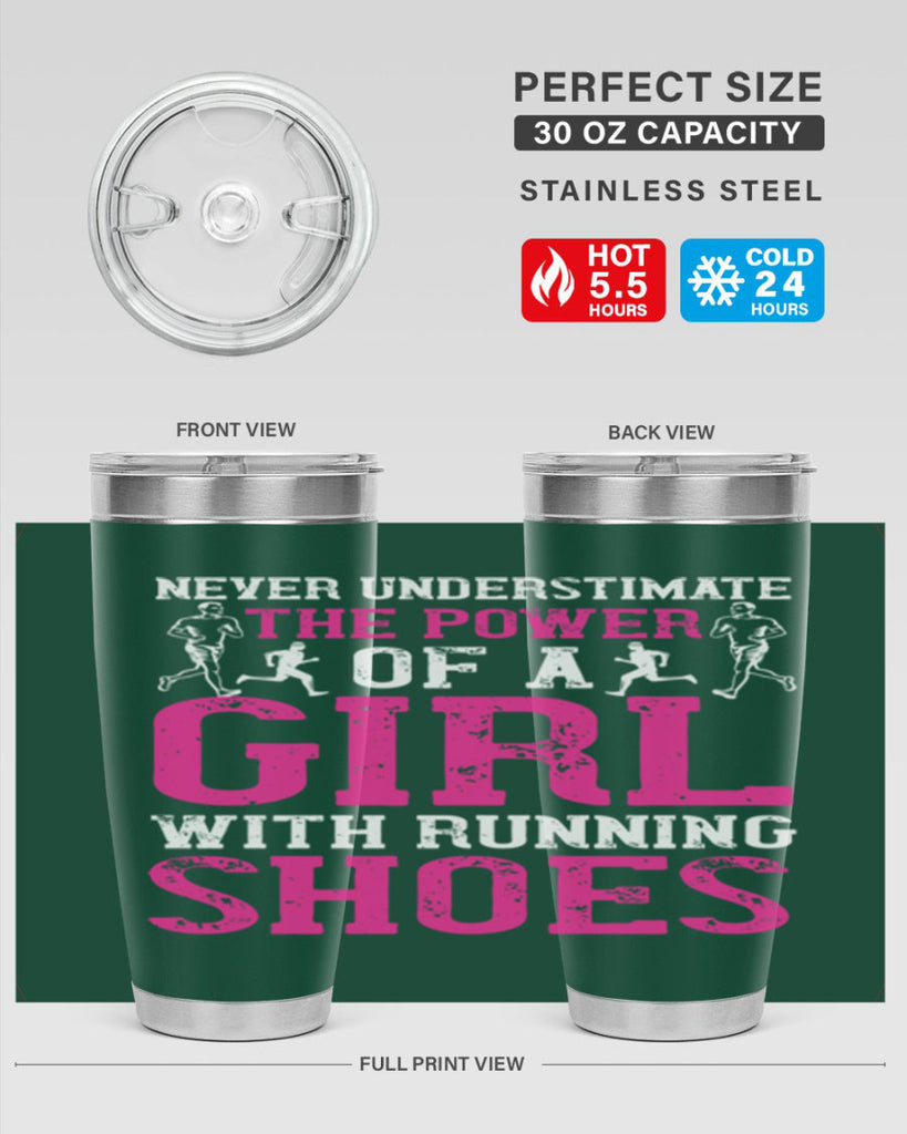 never understimate the power of a girl with running shoes 29#- running- Tumbler