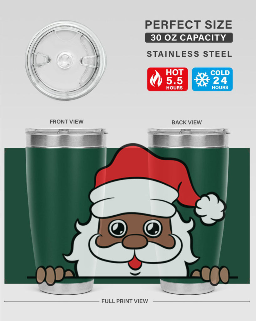 peekaboo black santa 19#- black men - boys- tumbler