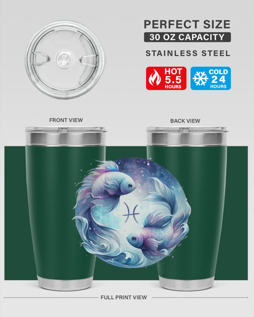 pisces 349#- zodiac- Tumbler