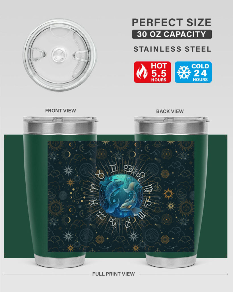 pisces Straight 366#- zodiac- Tumbler