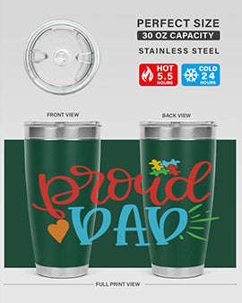 proud dad Style 36#- autism- Tumbler