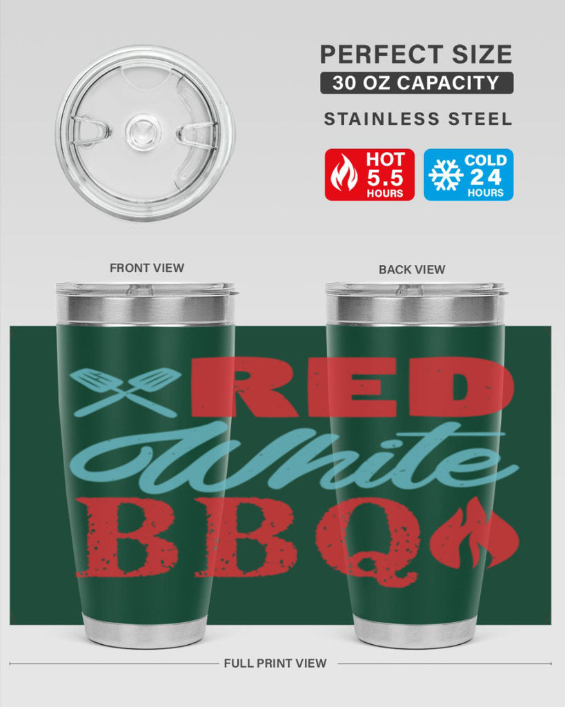 red white bbq 15#- bbq- Tumbler