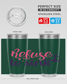 refuse to sink Style 4#- breast cancer- Tumbler