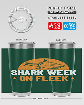 shark week on fleek Style 42#- shark  fish- Tumbler