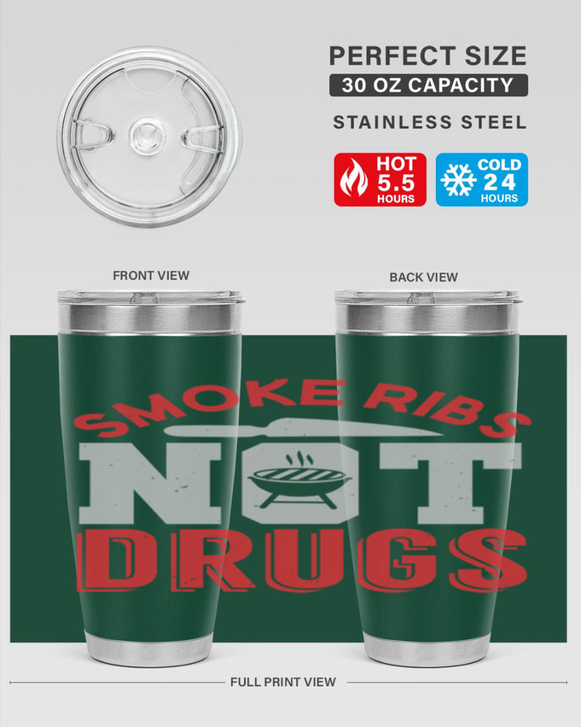 smok ribs not drugs 13#- bbq- Tumbler