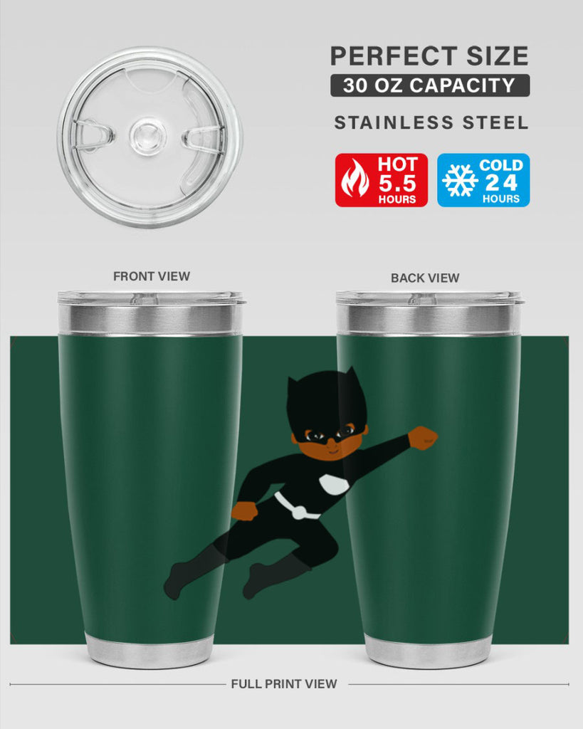 super kid 12#- black men - boys- tumbler
