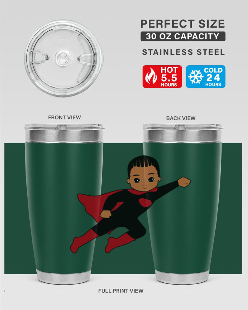 super kid 16#- black men - boys- tumbler