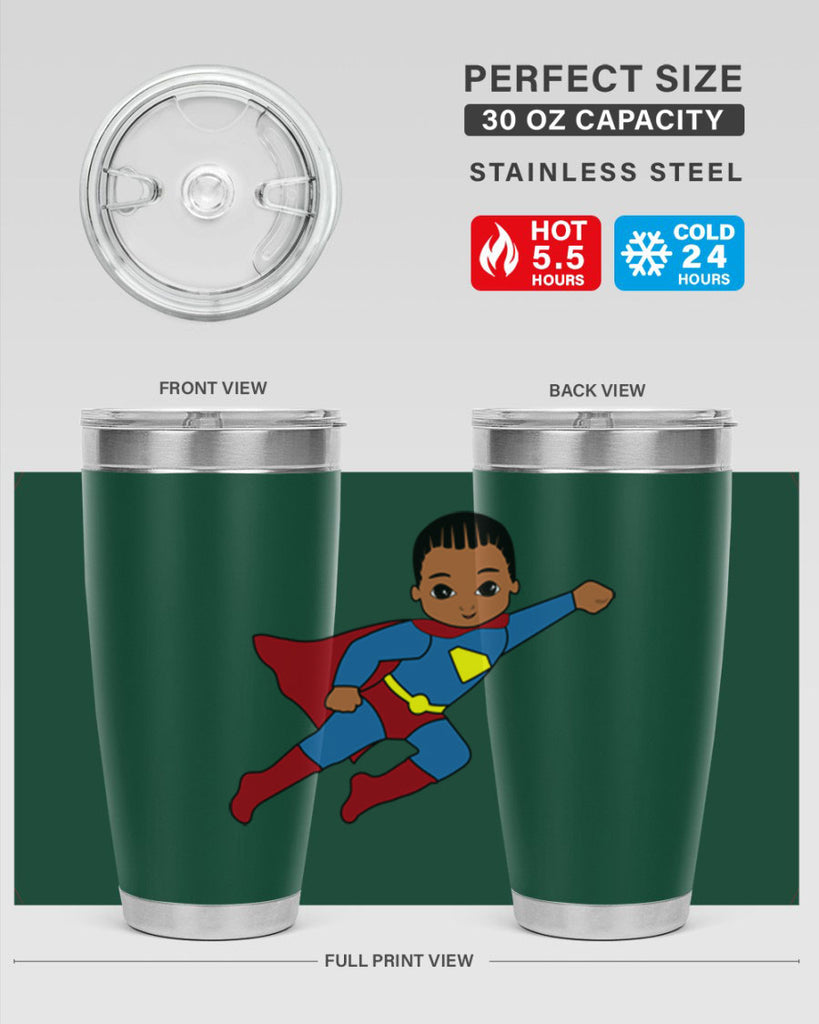 super kid 1#- black men - boys- tumbler