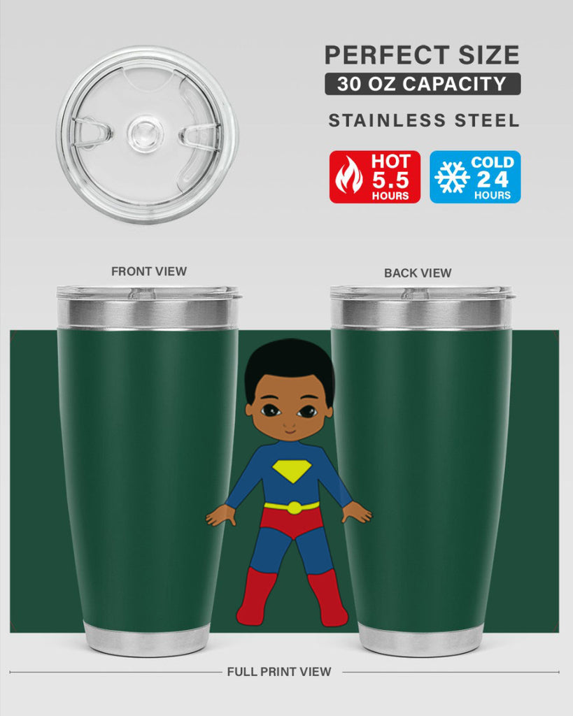 super kid 2#- black men - boys- tumbler