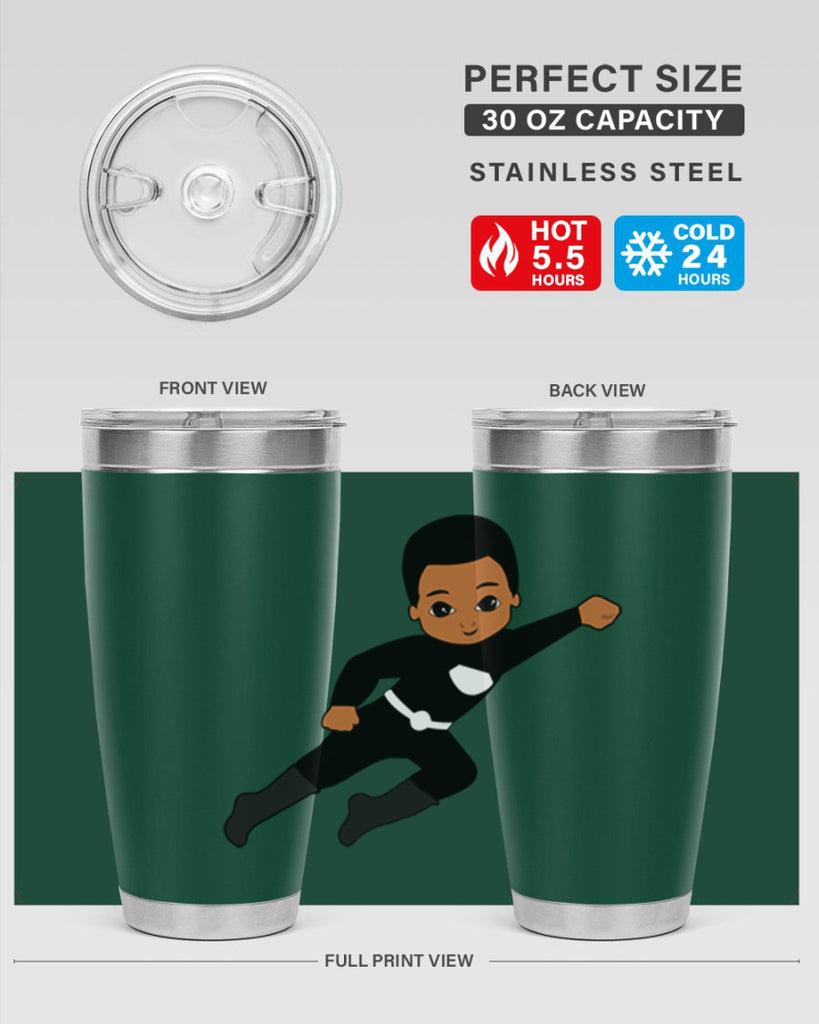 super kid 7#- black men - boys- tumbler