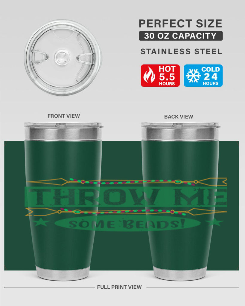throw me some beads 34#- mardi gras- Tumbler