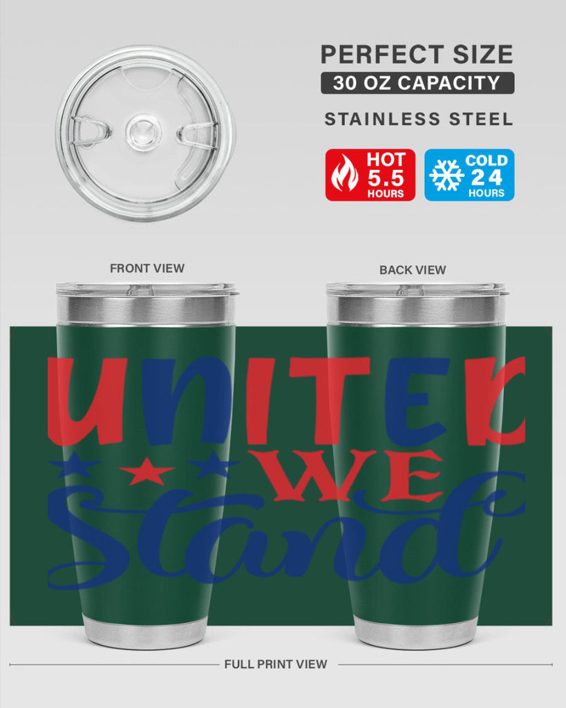 united we stand Style 75#- Fourt Of July- Tumbler