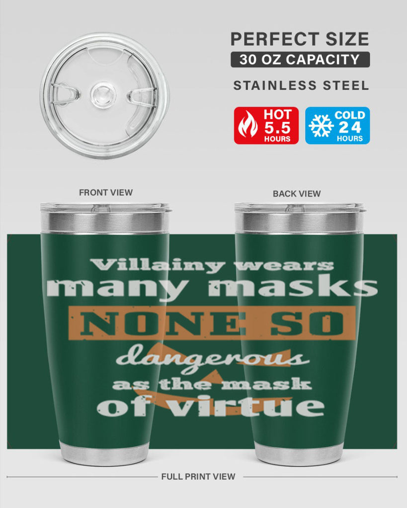 villainy wears many masks 124#- halloween- Tumbler
