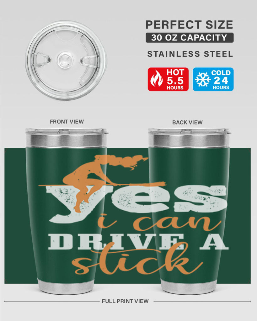yesi can drive a stick 120#- halloween- Tumbler