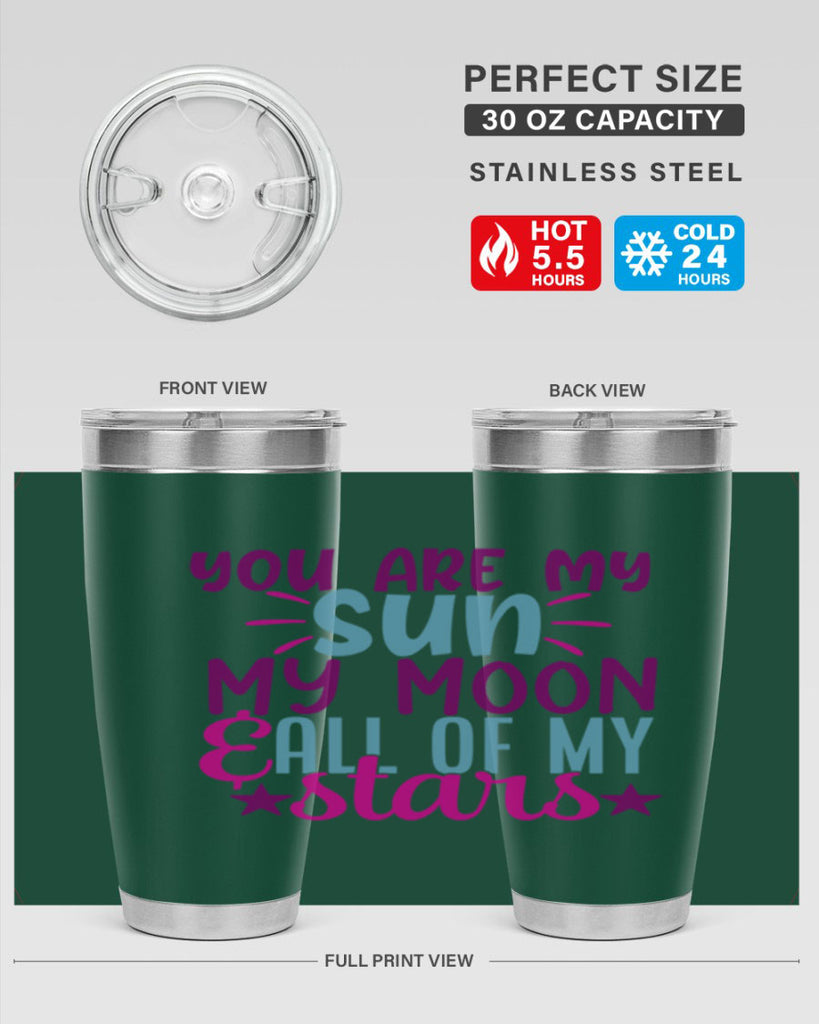 you are my sun my moon all of my stars 5#- family- Tumbler