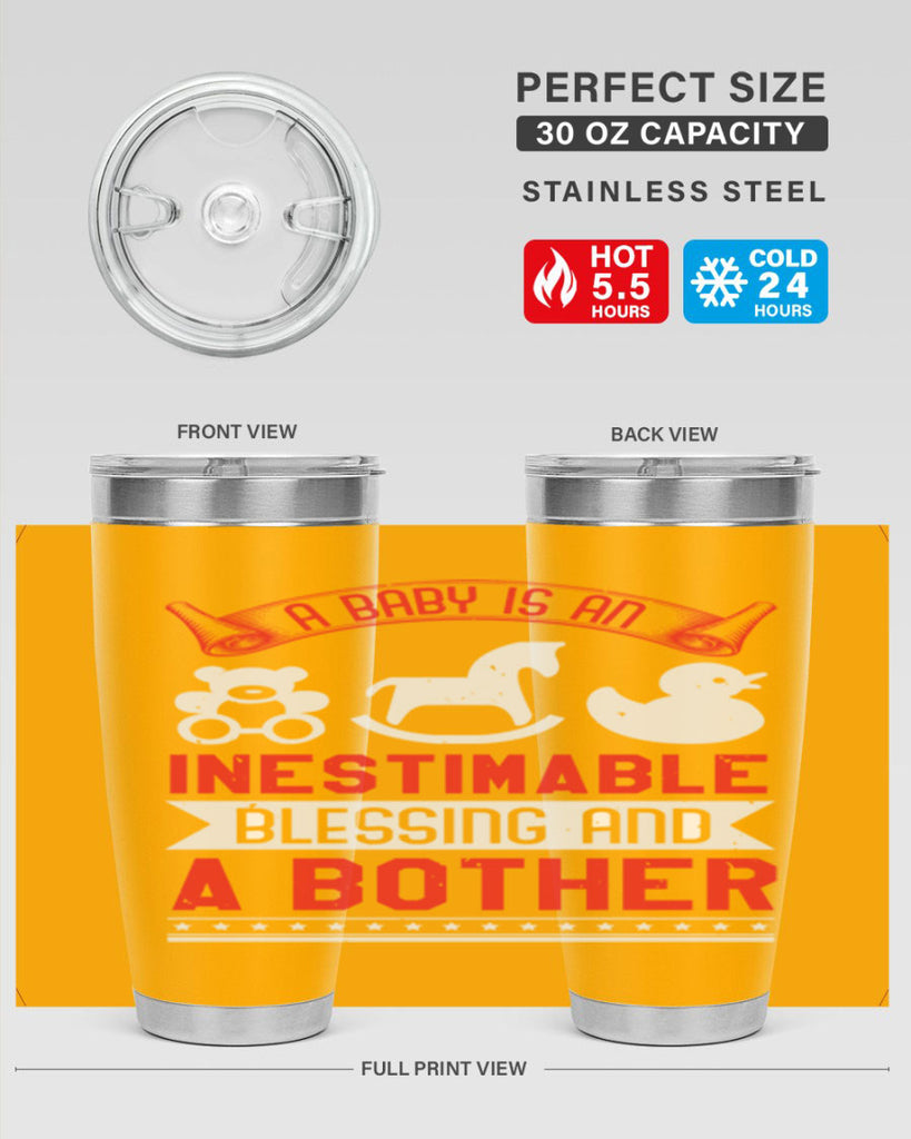 A baby is blessing and a bother Style 50#- baby shower- tumbler