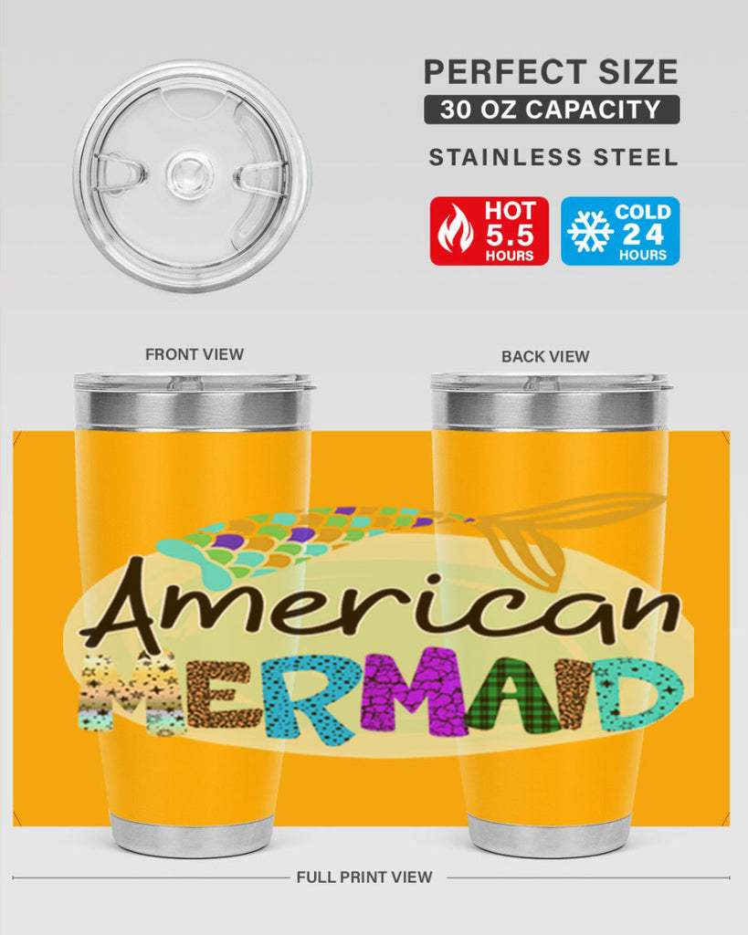 American Mermaid 14#- mermaid- Tumbler