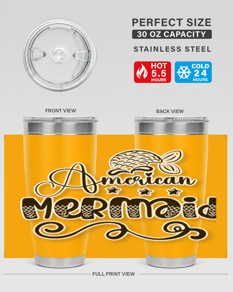 American Mermaid 15#- mermaid- Tumbler