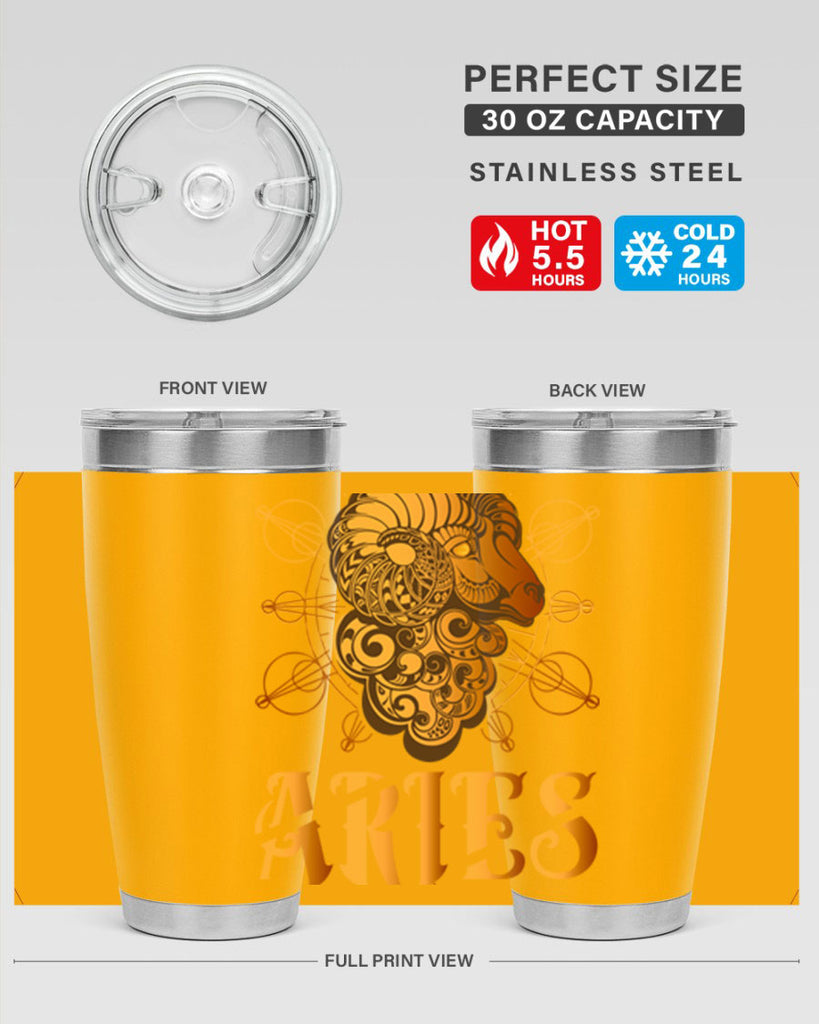 Aries 121#- zodiac- Tumbler