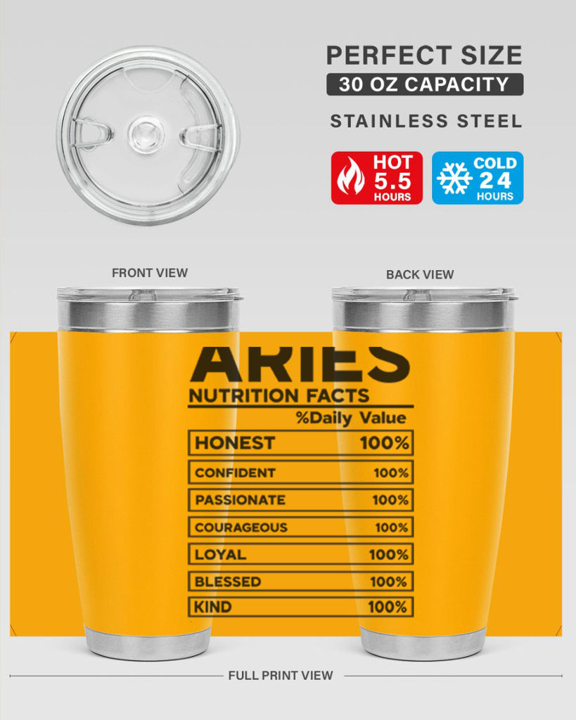 Aries Nutrition Facts 97#- zodiac- Tumbler