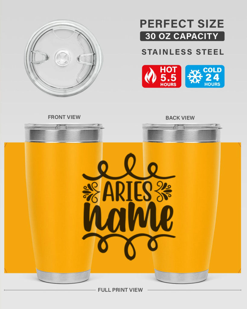 Ariesname 112#- zodiac- Tumbler