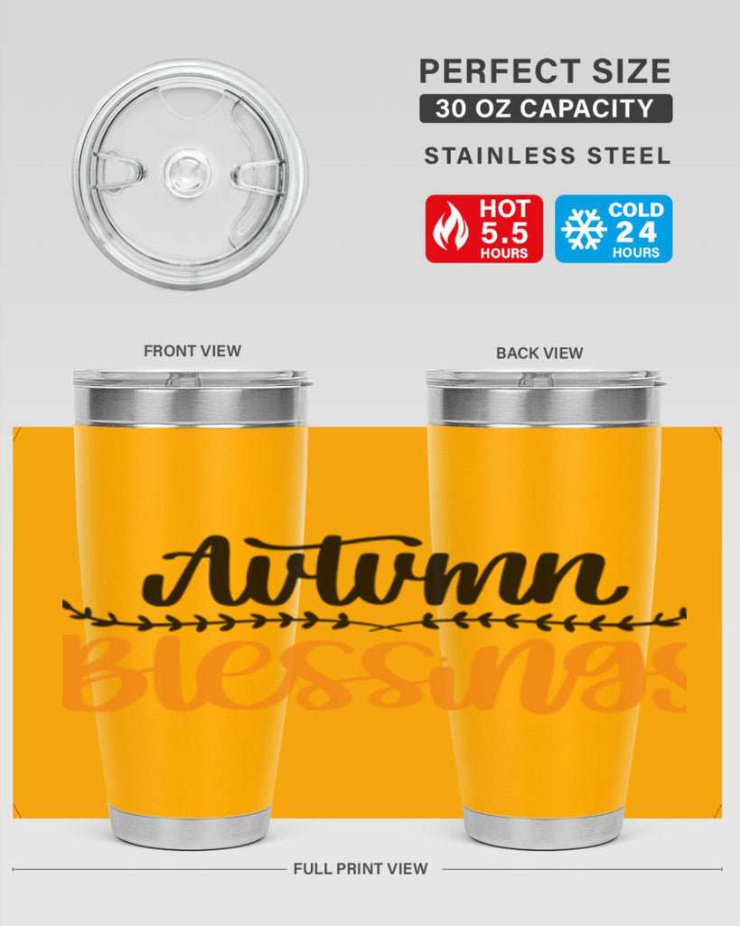 Autumn Blessings 473#- fall- Tumbler