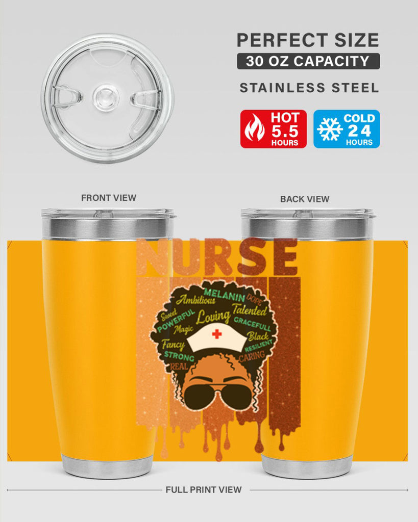 Black Nurse African Melanin Juneteenth 22#- Juneteenth- tumbler