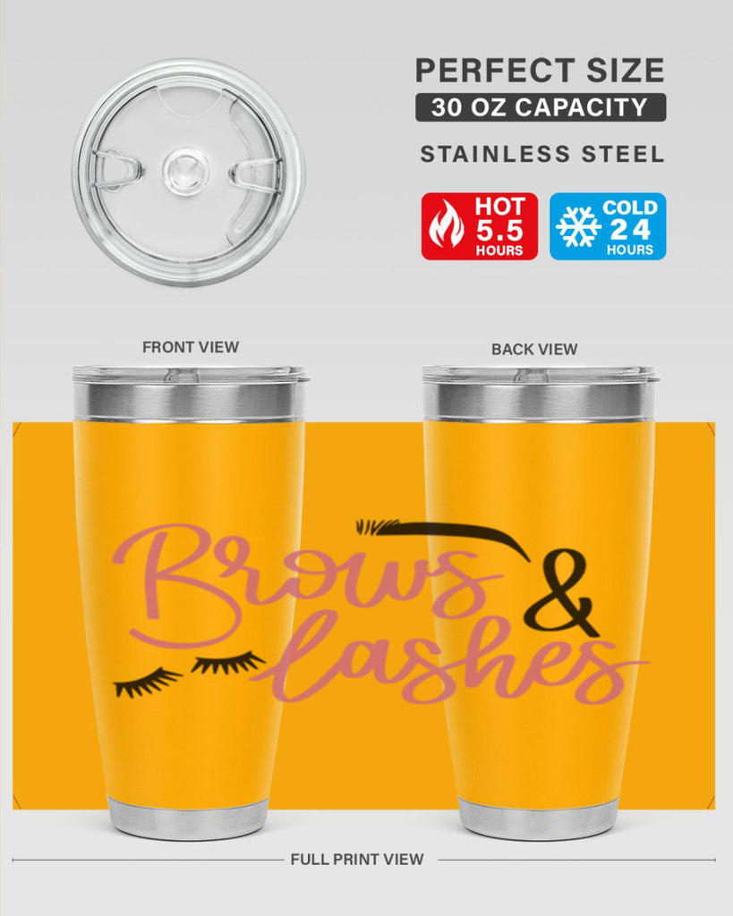 Brows Lashes Style 122#- make up- Tumbler