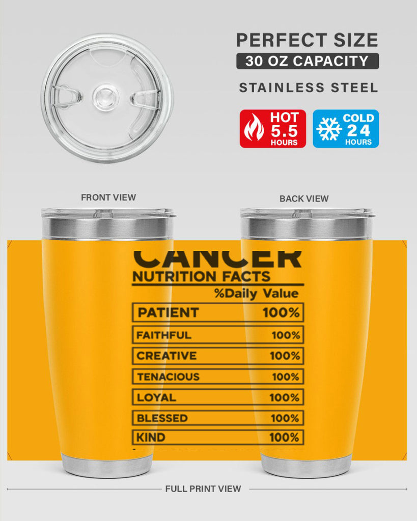 Cancer Nutrition Facts 148#- zodiac- Tumbler