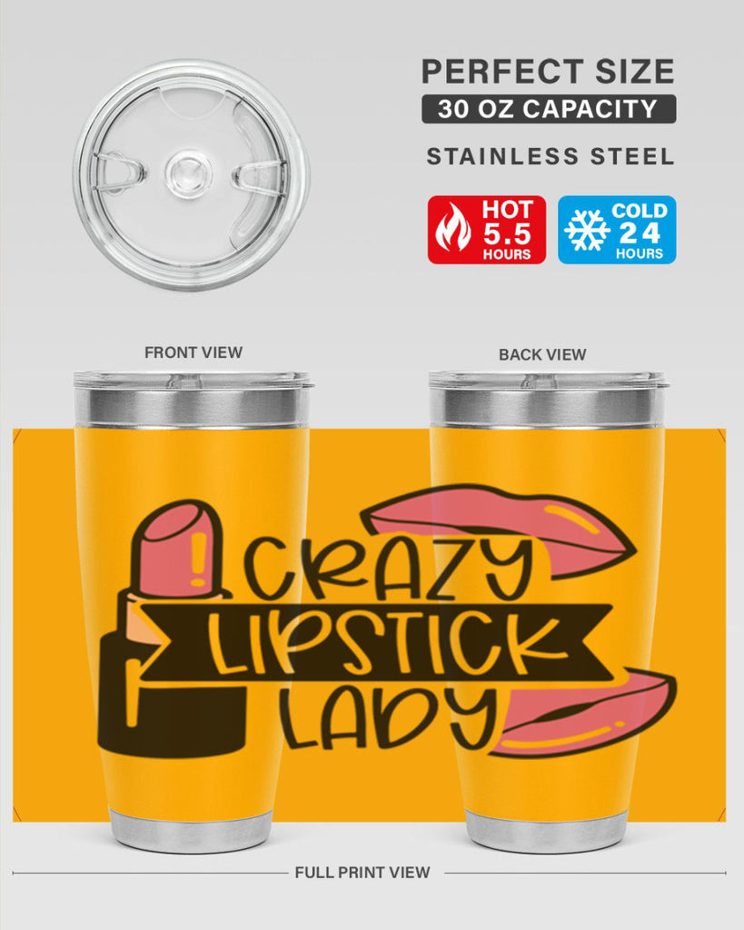 Crazy Lipstick Lady Style 108#- make up- Tumbler