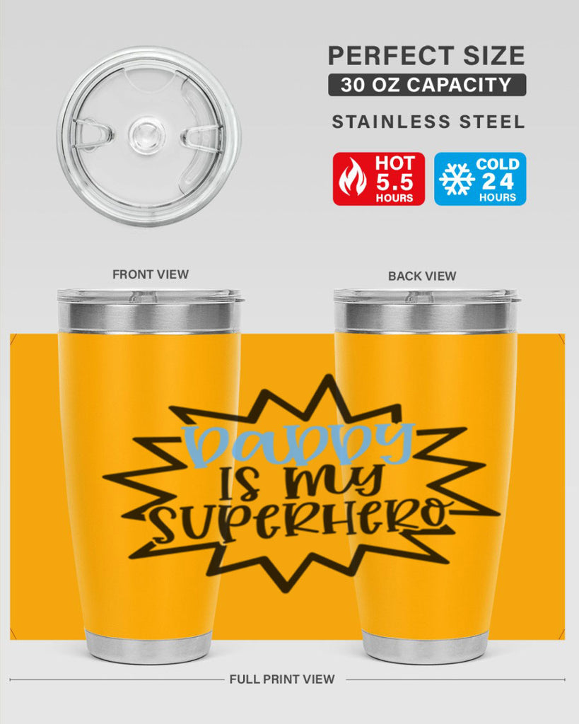 Daddy Is My Superhero Style 101#- baby- tumbler