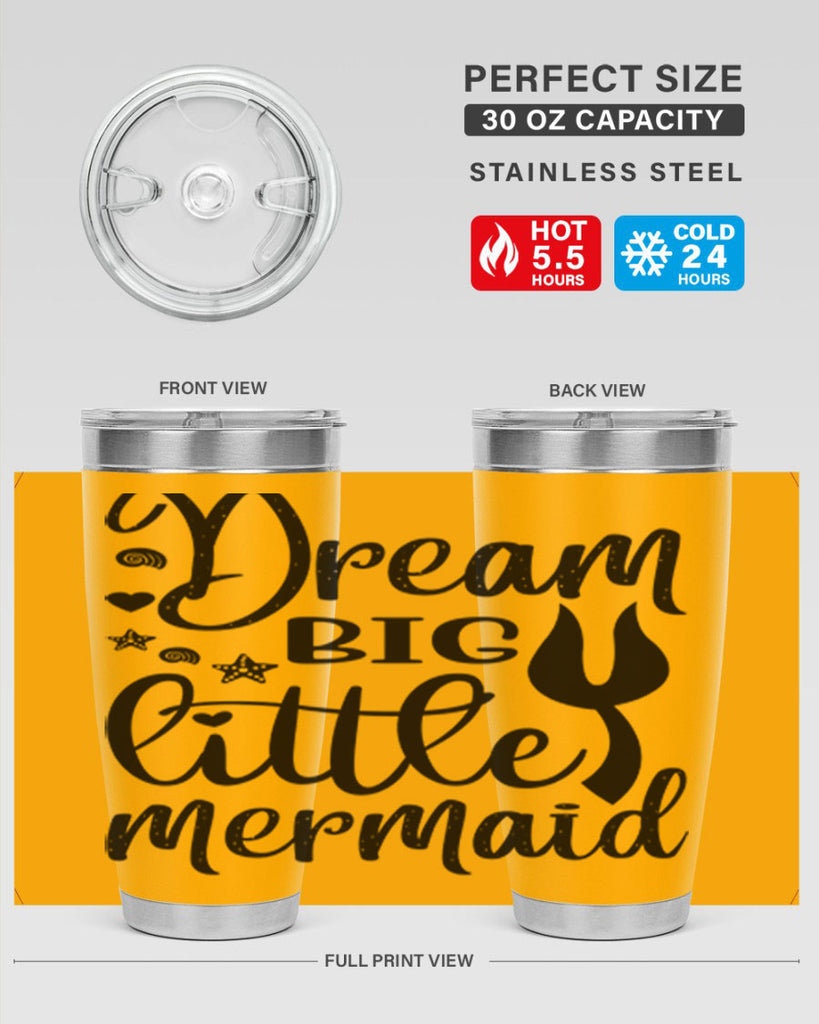 Dream big little mermaid 136#- mermaid- Tumbler