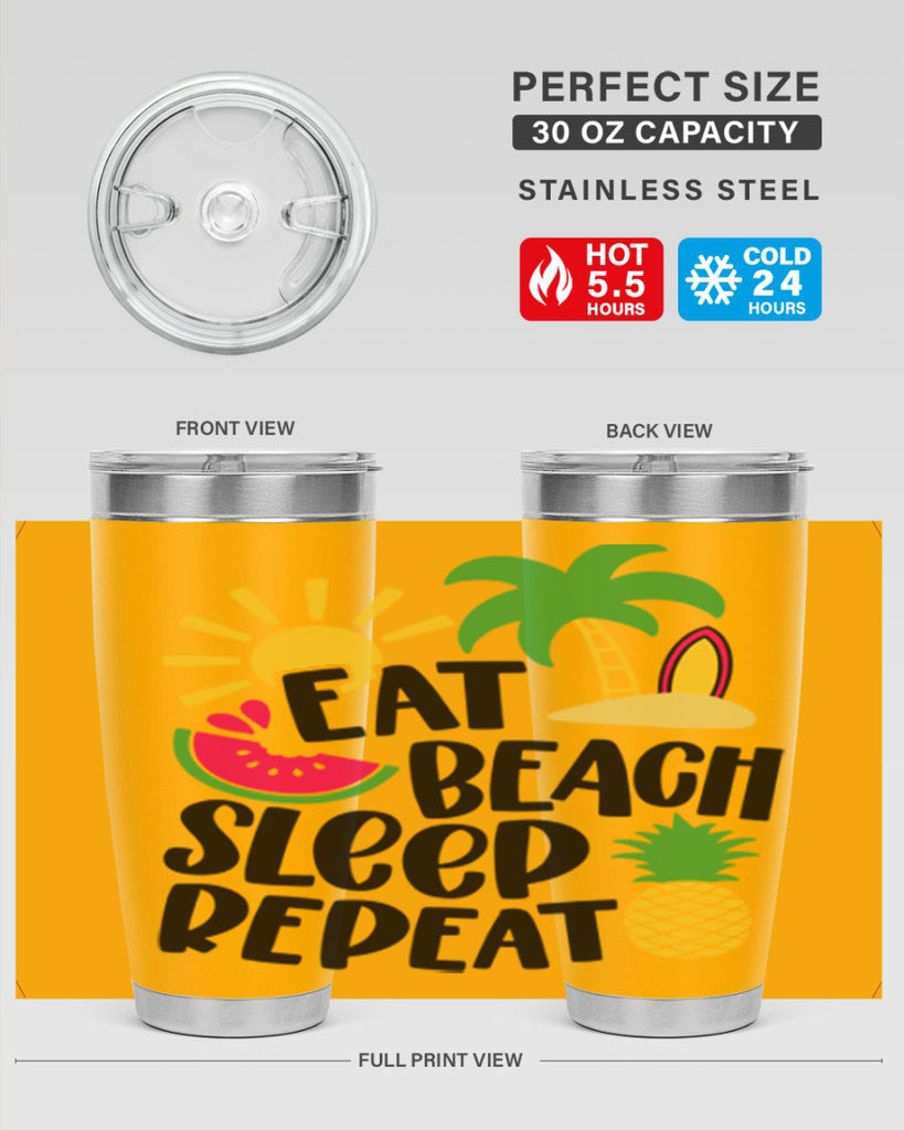 Eat Beach Sleep Repeat Style 47#- summer- Tumbler