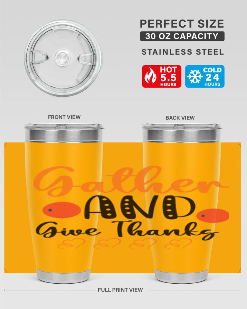 Gather And Give Thanks 188#- fall- Tumbler