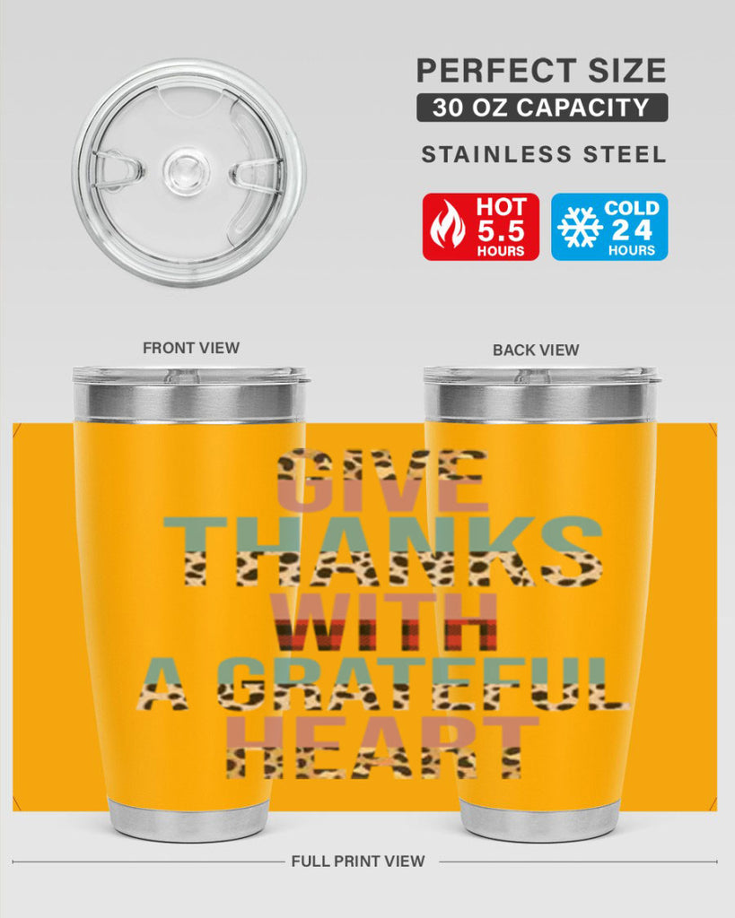 Give thanks with a grateful heart 195#- fall- Tumbler