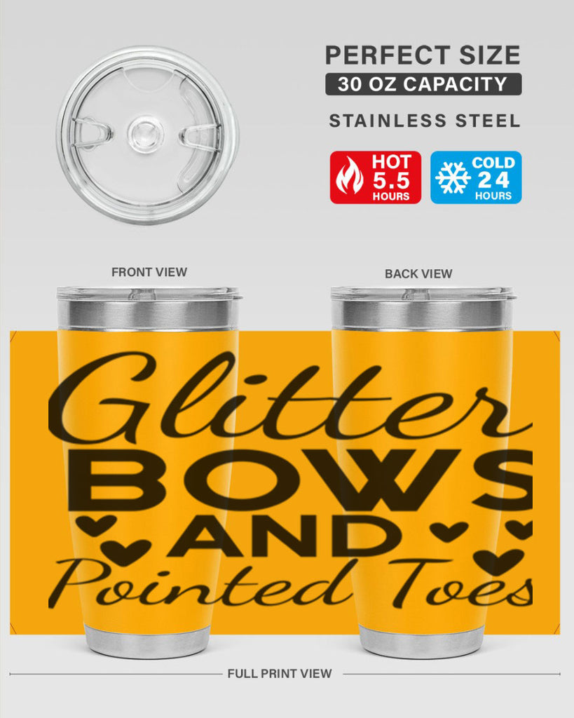 Glitter Bows and Pointed Toes 43#- ballet- Tumbler