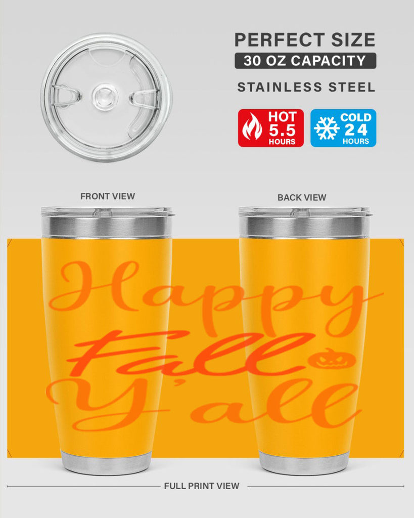 Happy Fall Yall Design 233#- fall- Tumbler