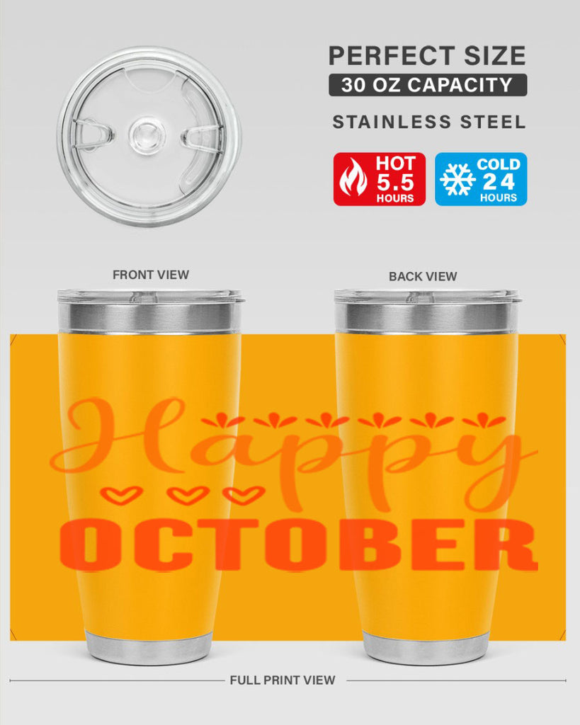 Happy October Design 237#- fall- Tumbler