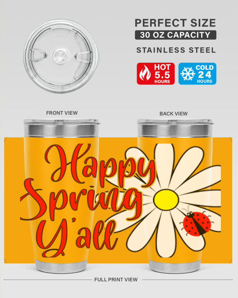 Happy Spring Y'all 161#- spring- Tumbler