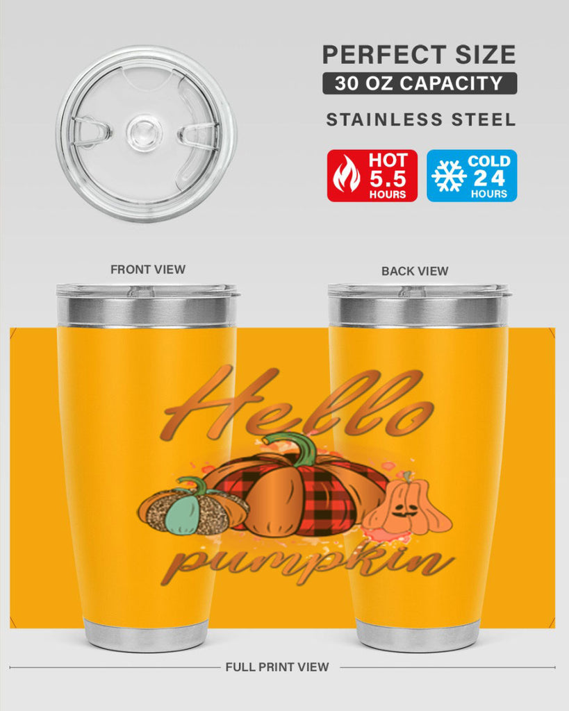 Hello Pumpkin 284#- fall- Tumbler