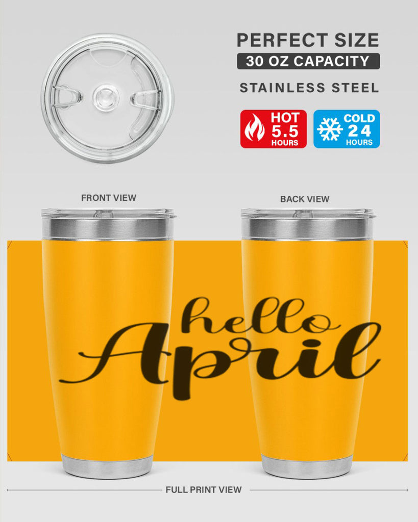 Hello april  219#- spring- Tumbler