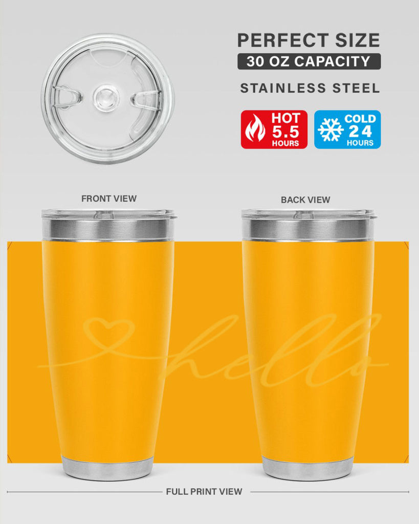 Hello heart183#- spring- Tumbler
