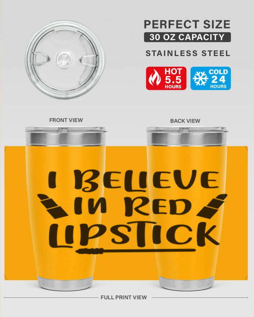I Believe In Red Lipstick 104#- fashion- Cotton Tank