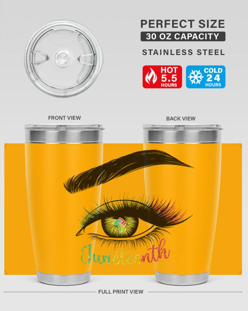 Juneteenth 1865 GirlS Eye 3#- Juneteenth- tumbler
