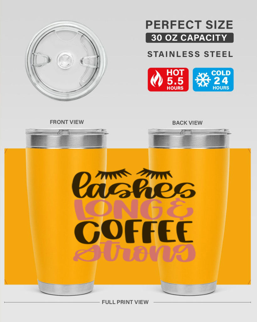 Lashes Long Coffee Strong Style 67#- make up- Tumbler