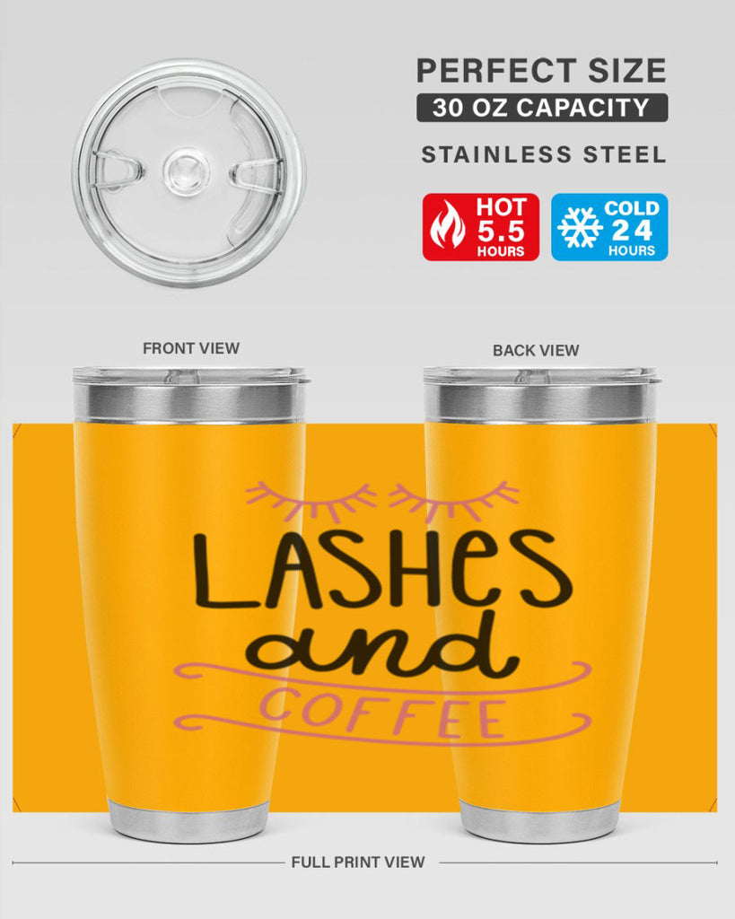 Lashes and Coffee Style 68#- make up- Tumbler